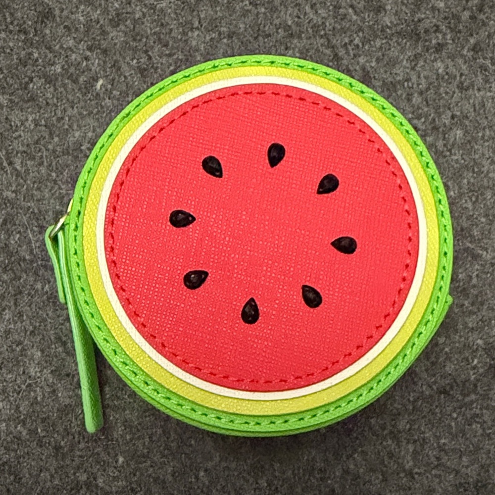 Kate Spade New York “MAKE A SPLASH” WATERMELON COIN PURSE NWOT Pink Black Green